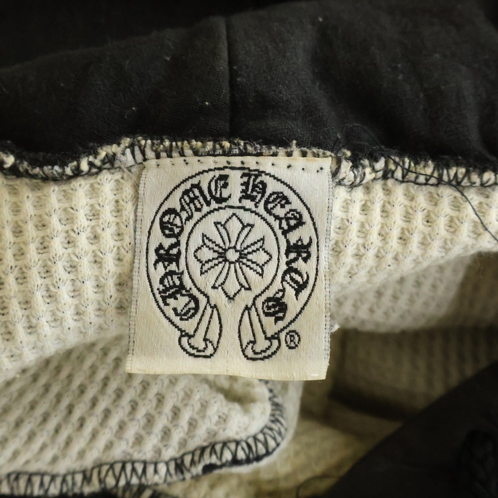 CHROME HEARTS(クロムハーツ) OLD SWTSHRT PLVR HD ヴァインダガープリント 裏地サーマル アームクロスプリント スウェットプルオーバーパーカー ブラック