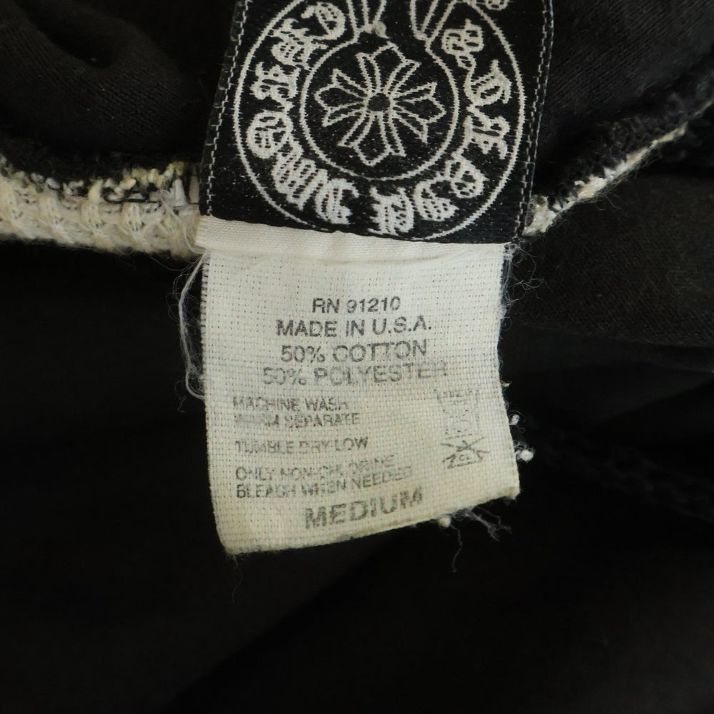 CHROME HEARTS(クロムハーツ) OLD SWTSHRT PLVR HD ヴァインダガープリント 裏地サーマル アームクロスプリント スウェットプルオーバーパーカー ブラック