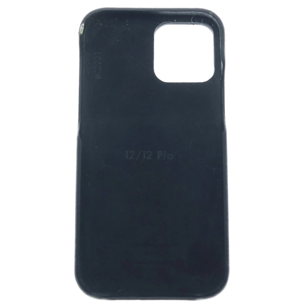 NO BRAND(ノーブランド) iPhone 12/12Pro モノグラム バンパー レザー スマホケース カバー ブラック/ブラウン M80082 BC2221