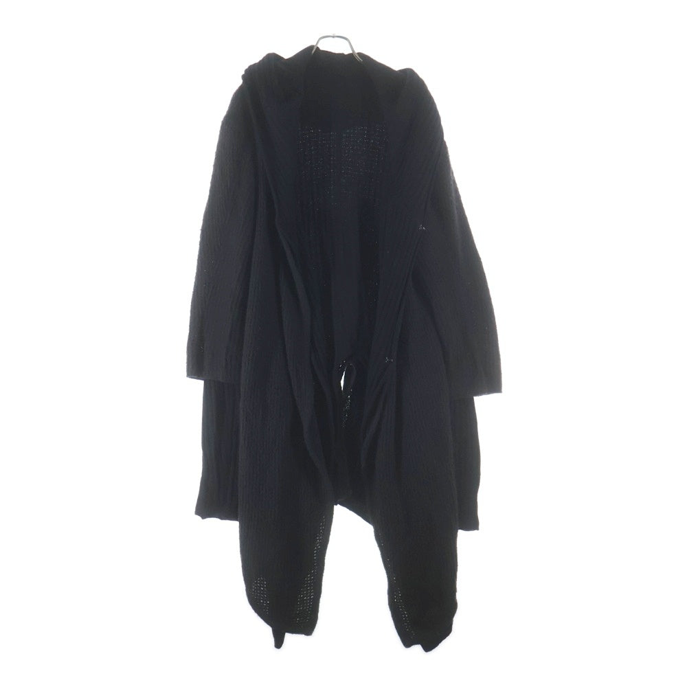individual sentiments(インディヴィジュアルセンチメンツ) 11AW ニット切替 ドッキング レイヤード ロングコート ブラック