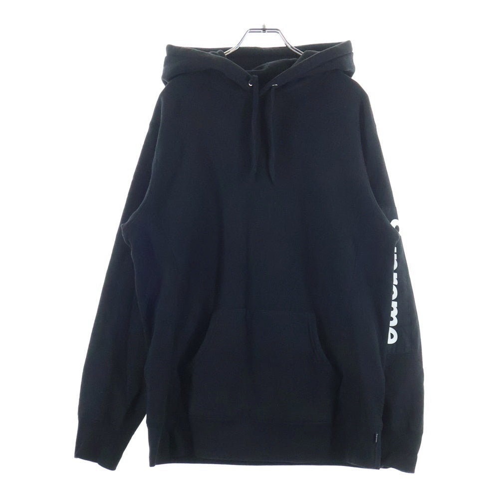 SUPREME(シュプリーム) 17SS Sleeve Hooded Sweatshirt アームロゴプリント プルオーバーパーカー ブラック