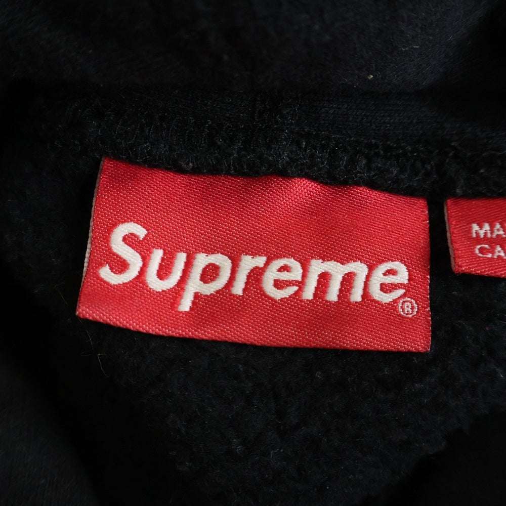 SUPREME(シュプリーム) 17SS Sleeve Hooded Sweatshirt アームロゴプリント プルオーバーパーカー ブラック