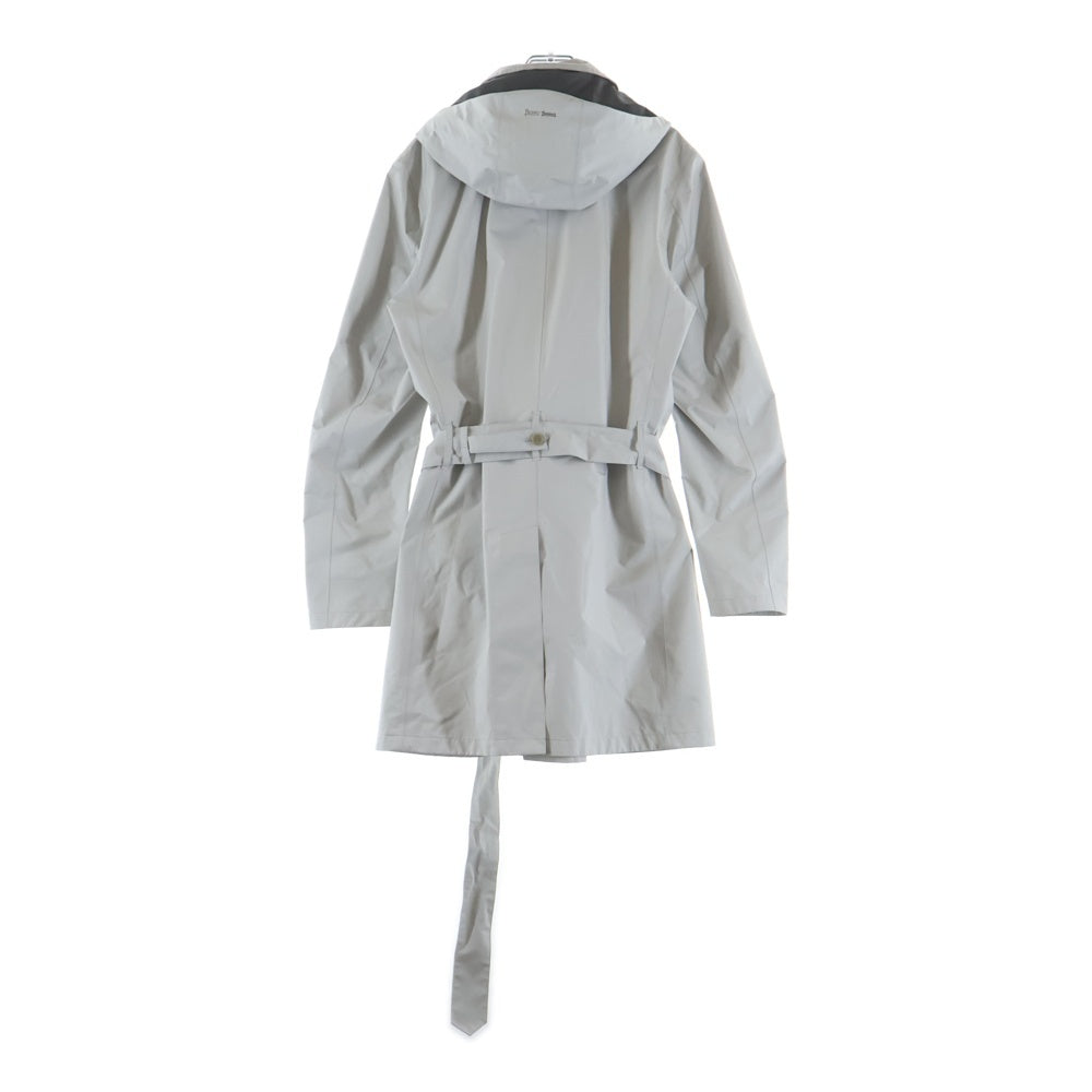 HERNO(ヘルノ) Laminar GORE-TEX ラミナー ゴアテックス 2way ジップアップ フーデッド トレンチコート ホワイト IM050UL-11101-1250