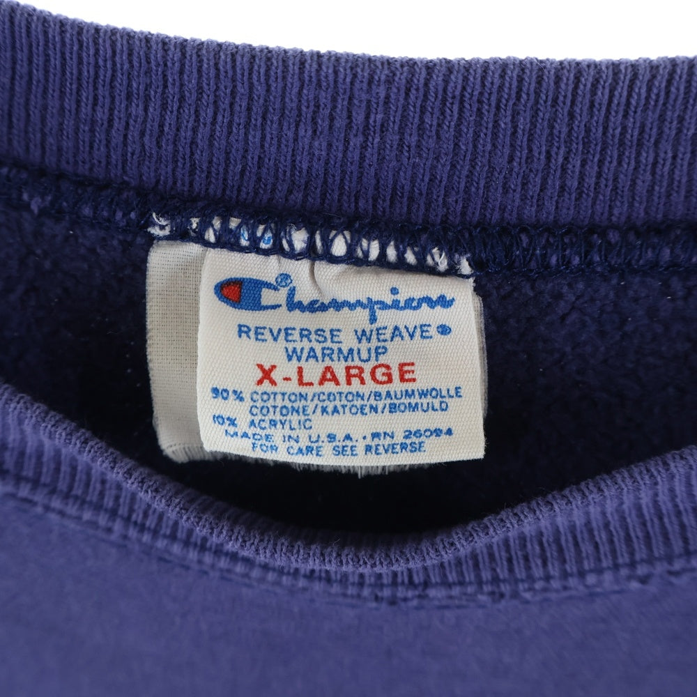 CHAMPION(チャンピオン) 80s VINTAGE REVERSE WEAVE リバースウィーブ トリコタグ フロントプリント プルオーバースウェット パープル