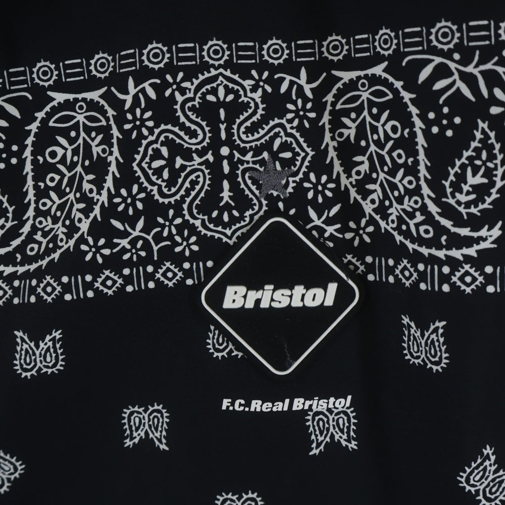 F.C.R.B./F.C.Real Bristol/FCRB(エフシーアールビー/エフシーレアルブリストル) 21SS NYLON HOODED BLOUSON バンダナ ナイロン フーデッド ブルゾンジャケット ブラック FCRB210041