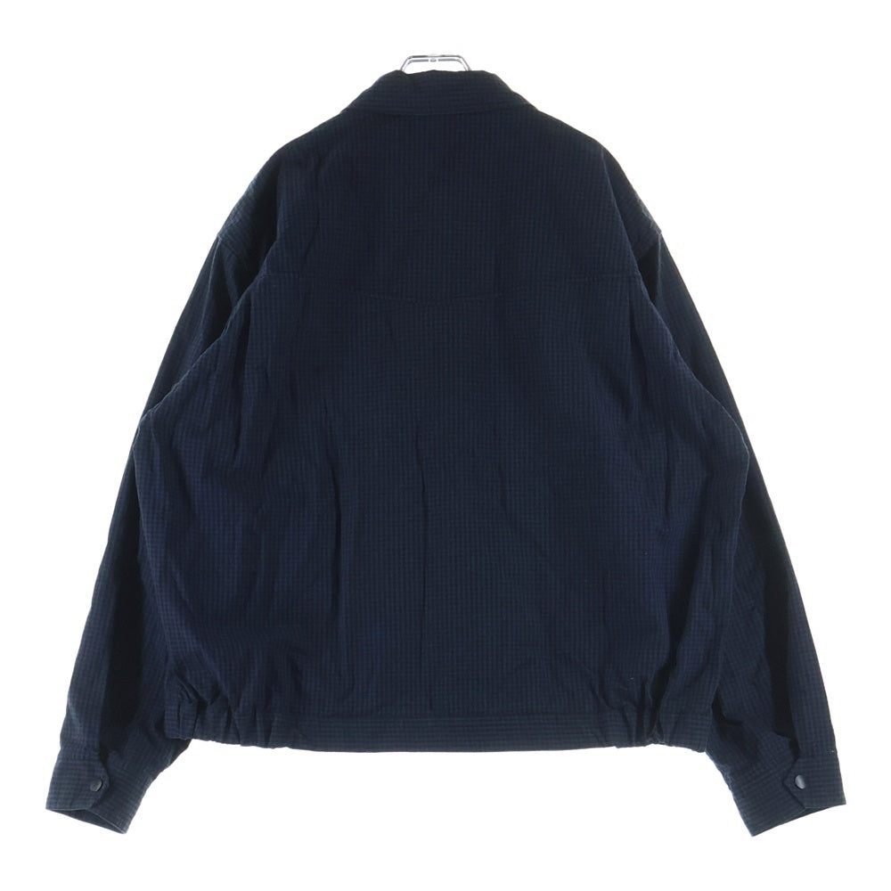UNUSED(アンユーズド) 25AW GINGHAM CHECK BLOUS ギンガムチェック ジップアップ ジャケット ブルゾン ネイビー US2386