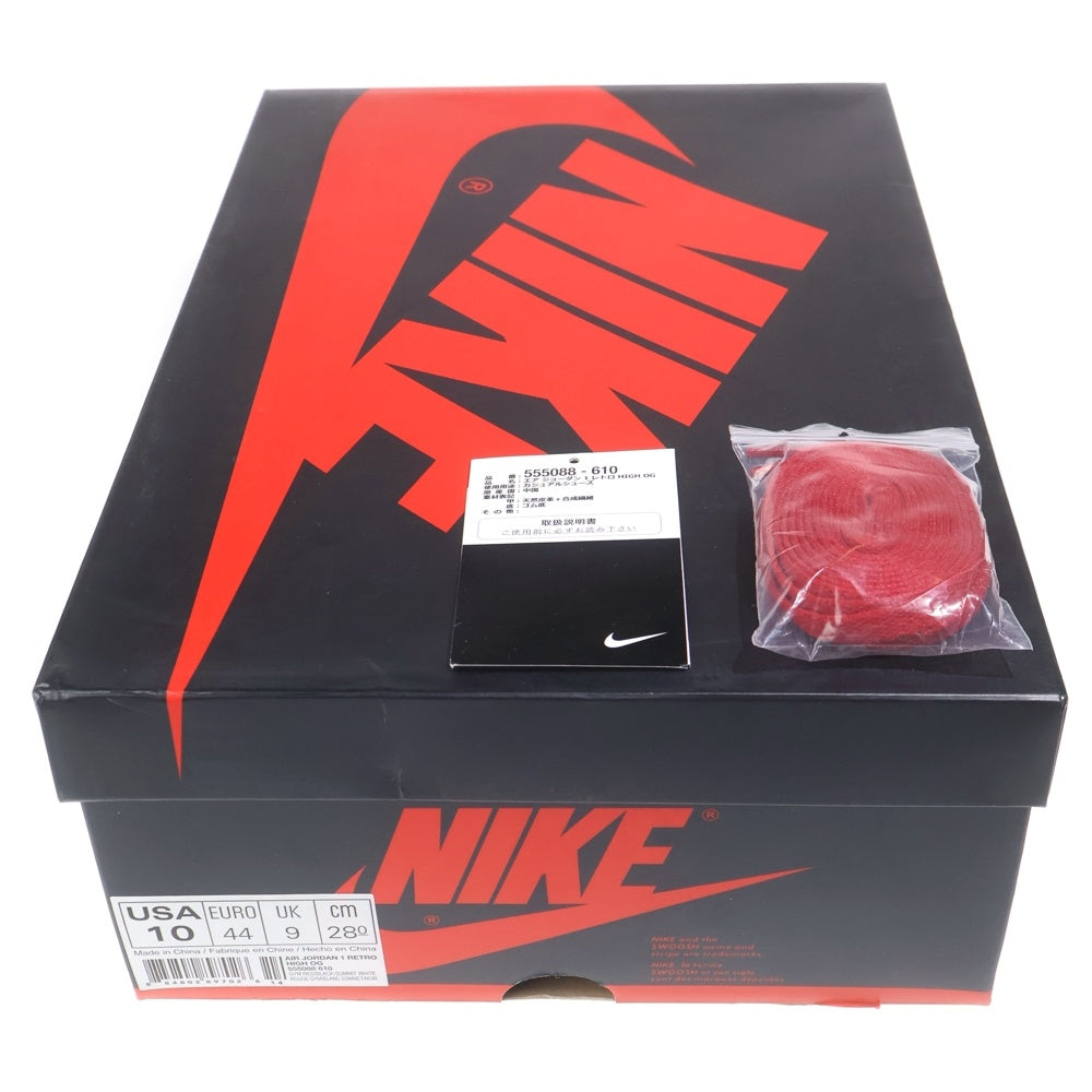 NIKE(ナイキ) AIR JORDAN 1 RETRO HIGH OG Bred Toe エアジョーダンワン レトロ ブレッドトゥ ハイカットスニーカー レッド/ホワイト US10/28.0cm 555088-610