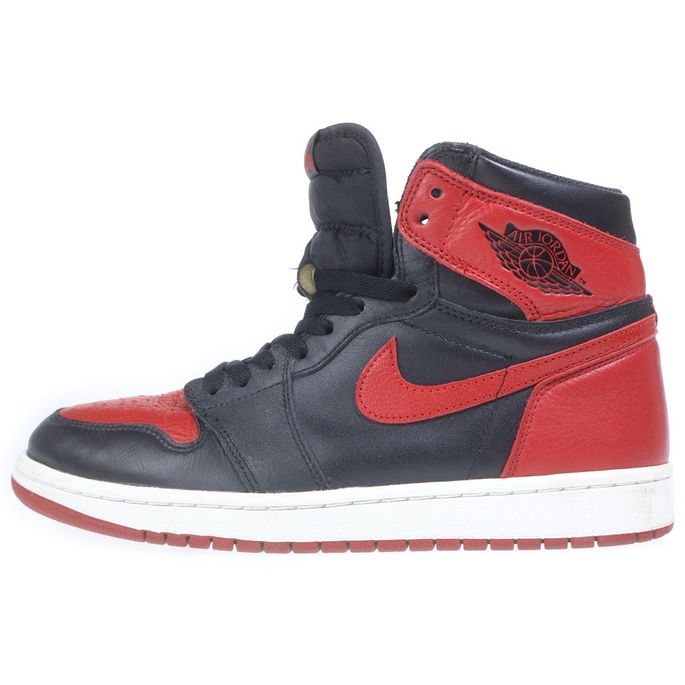 NIKE(ナイキ) 【観賞用 2016年製】 AIR JORDAN 1 RETRO HIGH OG BANNED BRED エアジョーダン1 バーンド ブレッド ハイカットスニーカー US10/28.0cm 555088-001