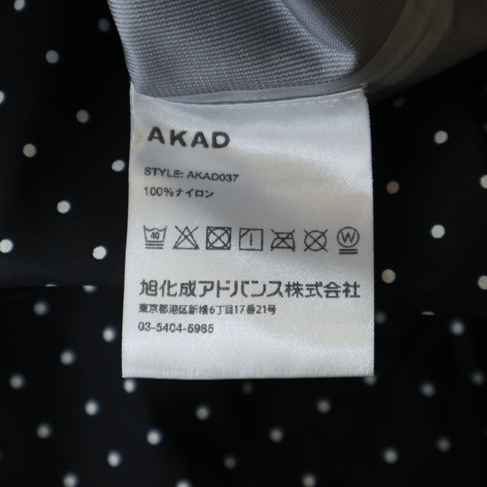 everyone(エブリワン) Dot 3Layer Jacket ドット柄 3レイヤー ジップアップ フーデッドナイロンジャケット ブラック AKAD037