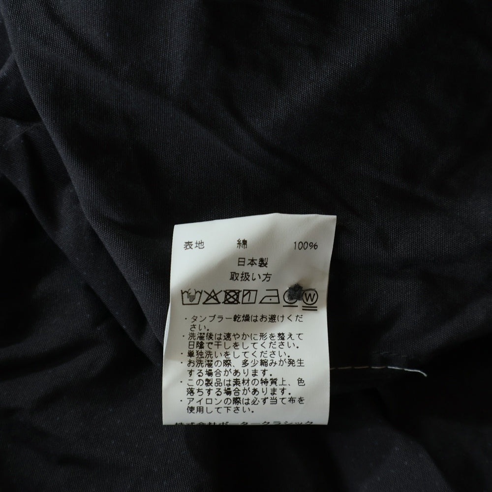Porter Classic(ポータークラシック) Roll UP DOT SHIRT ロールアップ ドット柄 コットン 長袖シャツ ブラック/ブルー