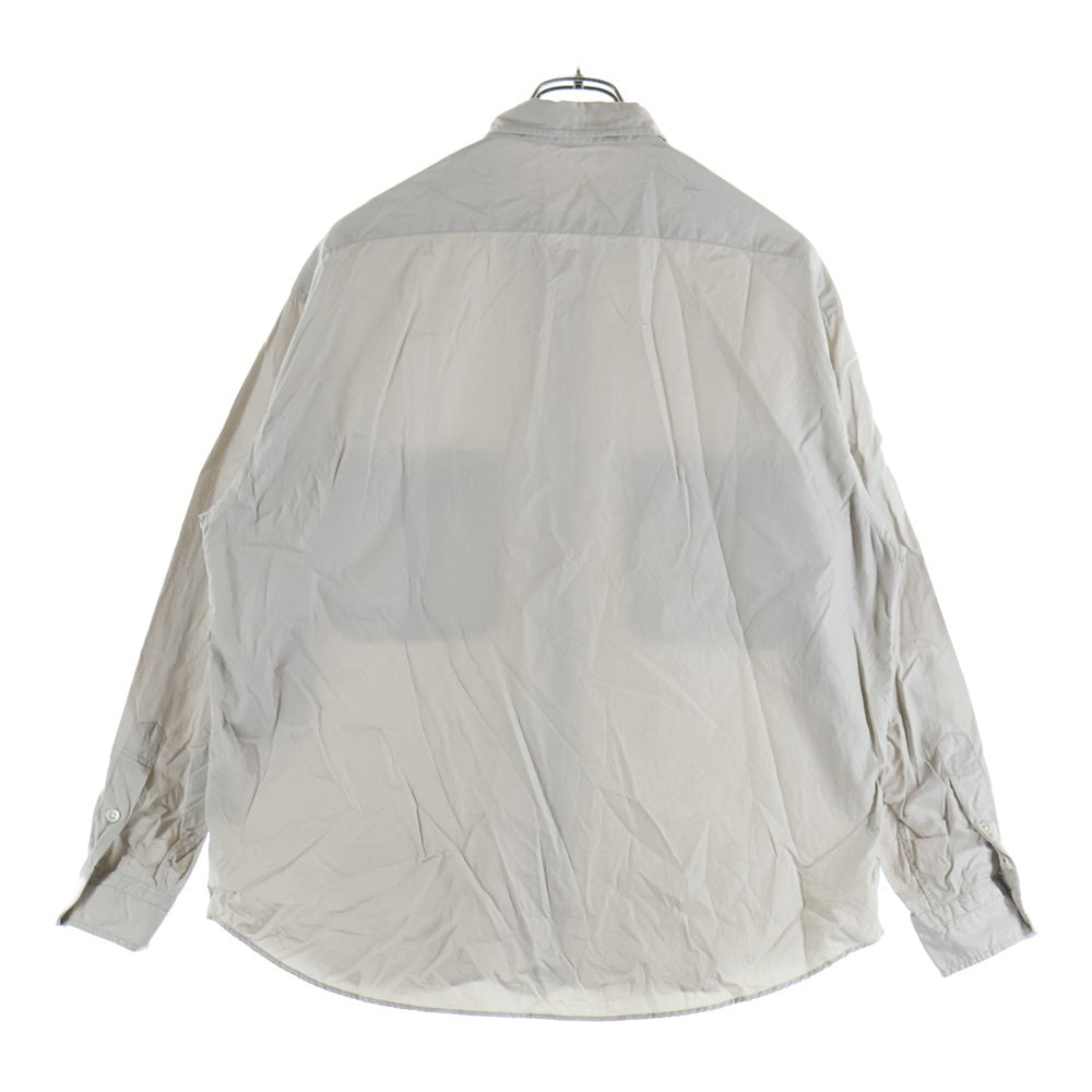 Porter Classic(ポータークラシック) Roll UP ロールアップ フロントボタン ポケット付き コットン 長袖シャツ アイボリー