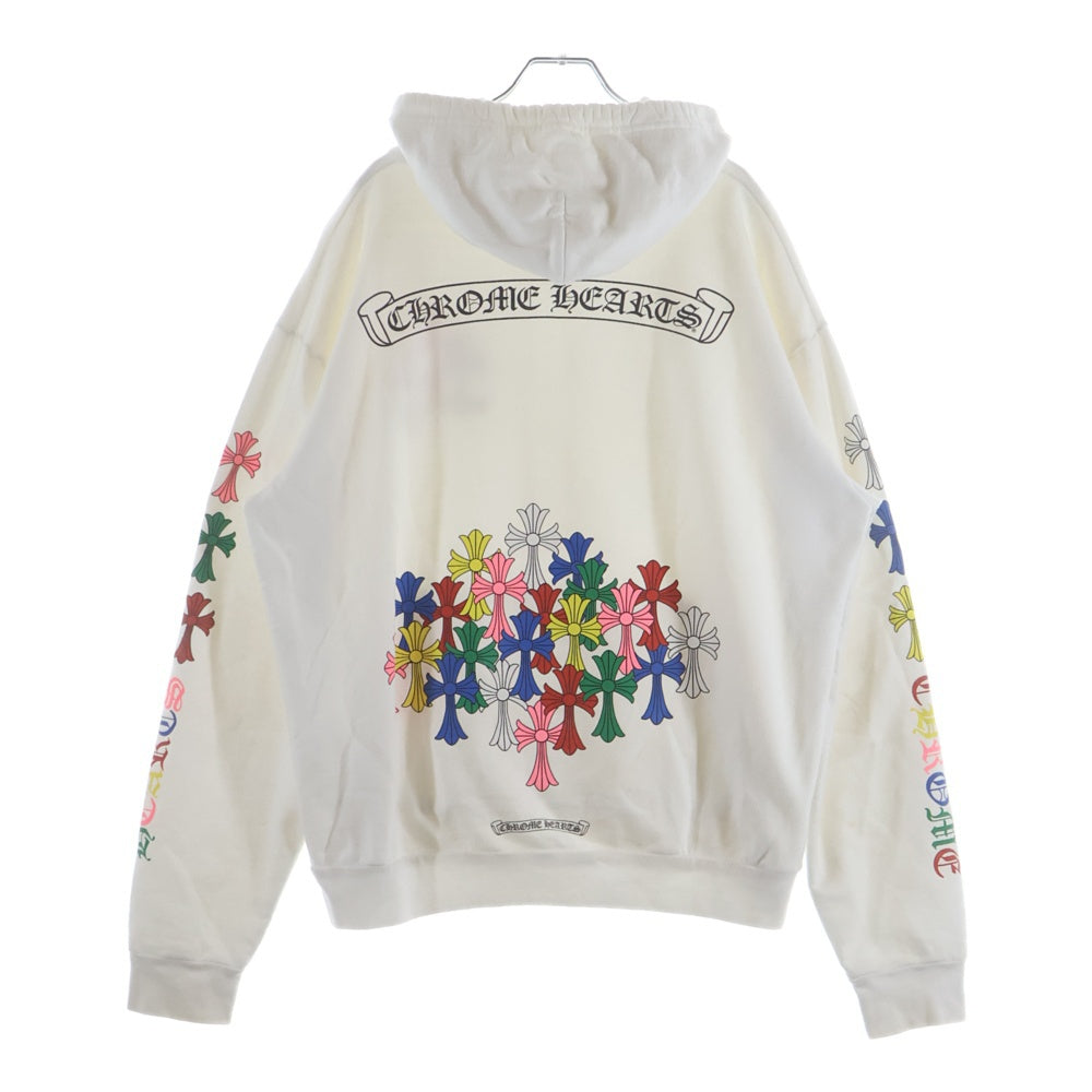 CHROME HEARTS クロムハーツ サイズL MLTCOL CEM CRS HD PLVR マルチカラー セメタリークロス プルオーバー 美品  パーカー CHROME HEARTS(クロムハーツ) MLTCOL CEM CRS HD PLVR マルチカラー