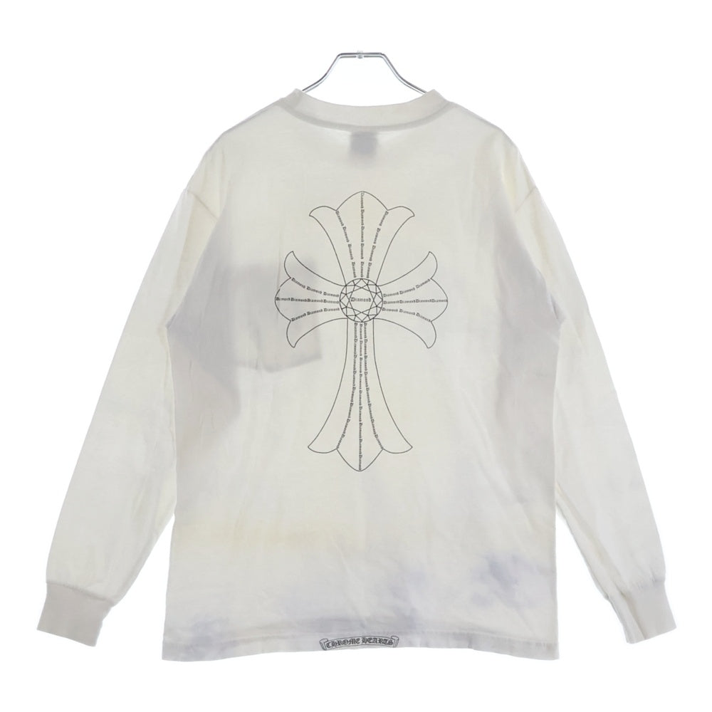 CHROME HEARTS(クロムハーツ) OLD Horseshoe T-shirt オールド ホースシュー バッククロスプリント 長袖Tシャツ ホワイト