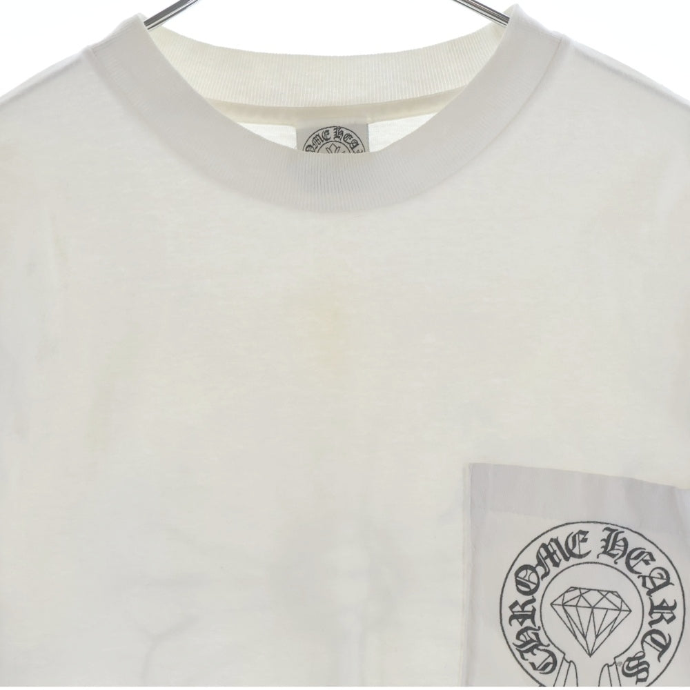 CHROME HEARTS(クロムハーツ) OLD Horseshoe T-shirt オールド ホースシュー バッククロスプリント 長袖Tシャツ ホワイト