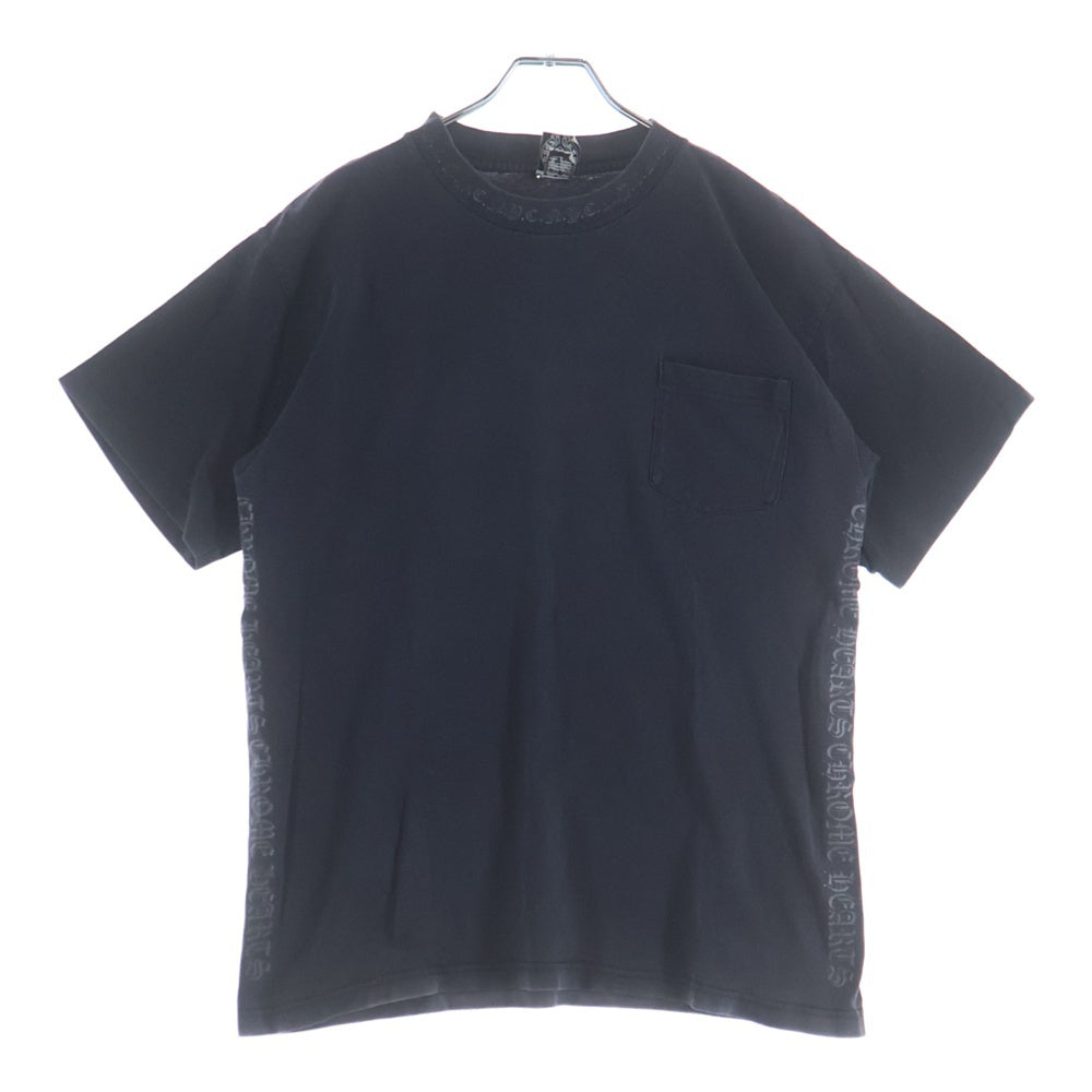 CHROME HEARTS(クロムハーツ) OLD NECK LOGO T-Shirts オールド ネックロゴ プリント半袖Tシャツ カットソー ブラック