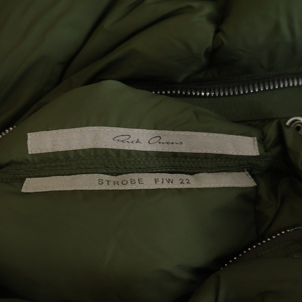 Rick Owens(リックオウエンス) 22AW Flight Down Jacket ジップアップ フライト ダウンジャケット カーキ RU02B2788-NZD3