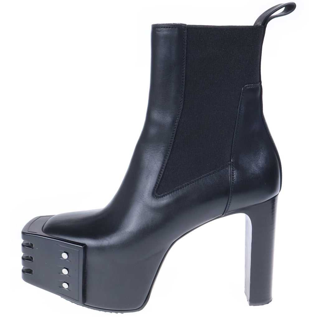 Rick Owens(リックオウエンス) Grilled Platform Kiss Boots キスブーツ ハイヒール ブラック RP02C1843