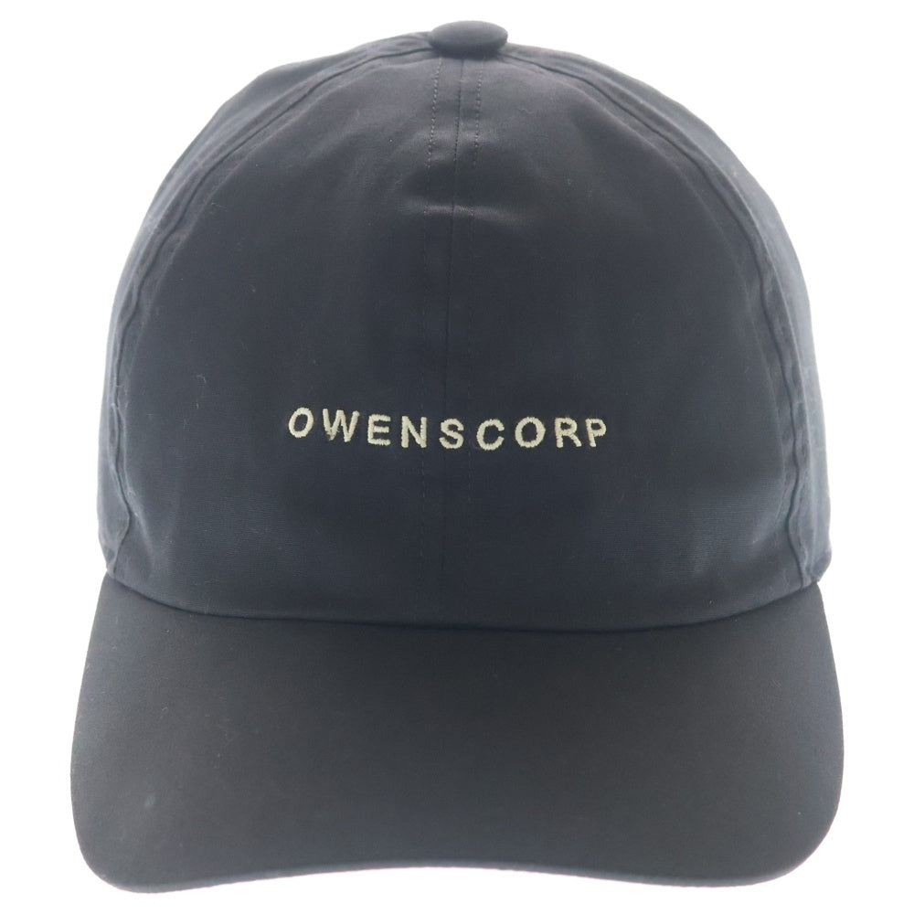 Rick Owens(リックオウエンス) 26SS BASEBALL CAP ロゴ刺繍 6パネル ベースボールキャップ ブラック RA01E0600-TEEM7