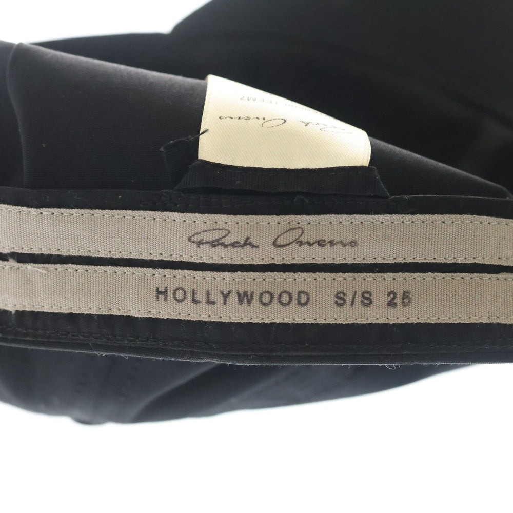 Rick Owens(リックオウエンス) 26SS BASEBALL CAP ロゴ刺繍 6パネル ベースボールキャップ ブラック RA01E0600-TEEM7