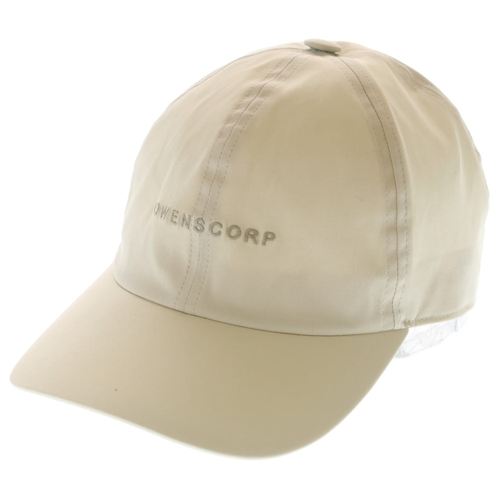 Rick Owens(リックオウエンス) 26SS BASEBALL CAP ロゴ刺繍 6パネル ベースボールキャップ ホワイト RA01E0600-TEEM7