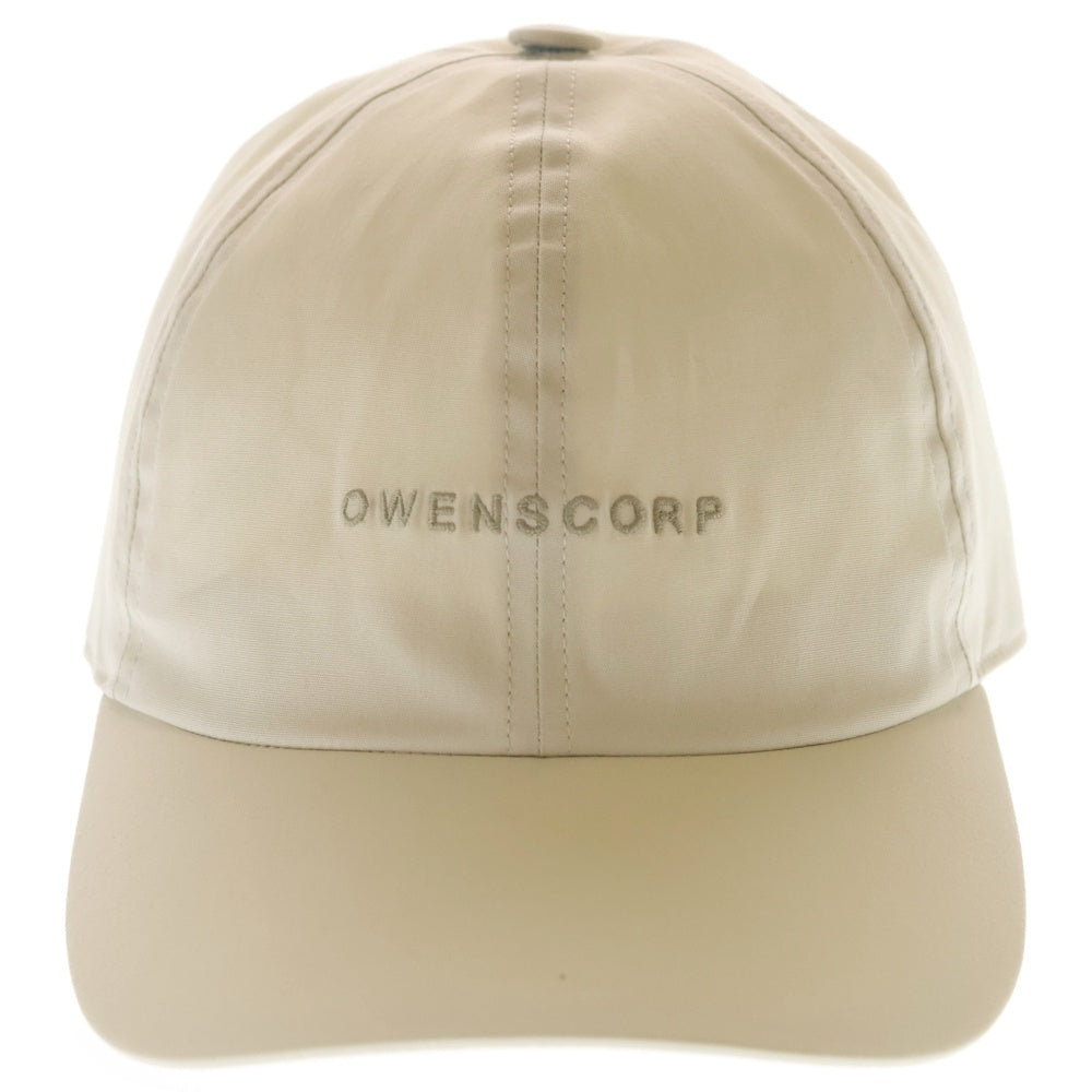 Rick Owens(リックオウエンス) 26SS BASEBALL CAP ロゴ刺繍 6パネル ベースボールキャップ ホワイト RA01E0600-TEEM7