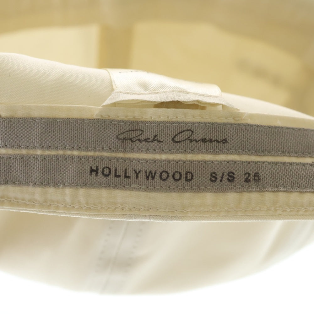 Rick Owens(リックオウエンス) 26SS BASEBALL CAP ロゴ刺繍 6パネル ベースボールキャップ ホワイト RA01E0600-TEEM7
