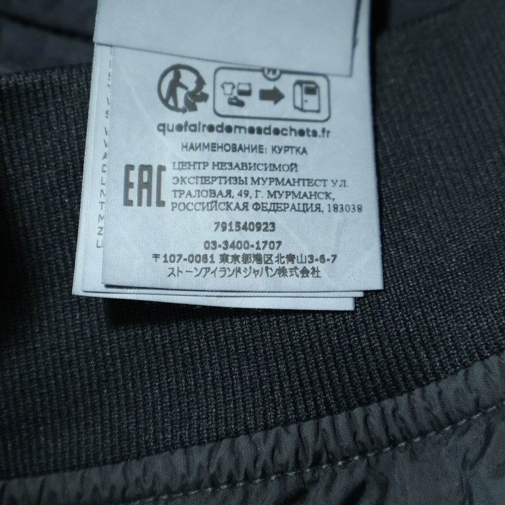 STONE ISLAND(ストーンアイランド) 23AW GARMENT DYED BOMBER JACKET ガーメントダイ ジップアップ 中綿ボンバージャケット ブルゾン ブラック