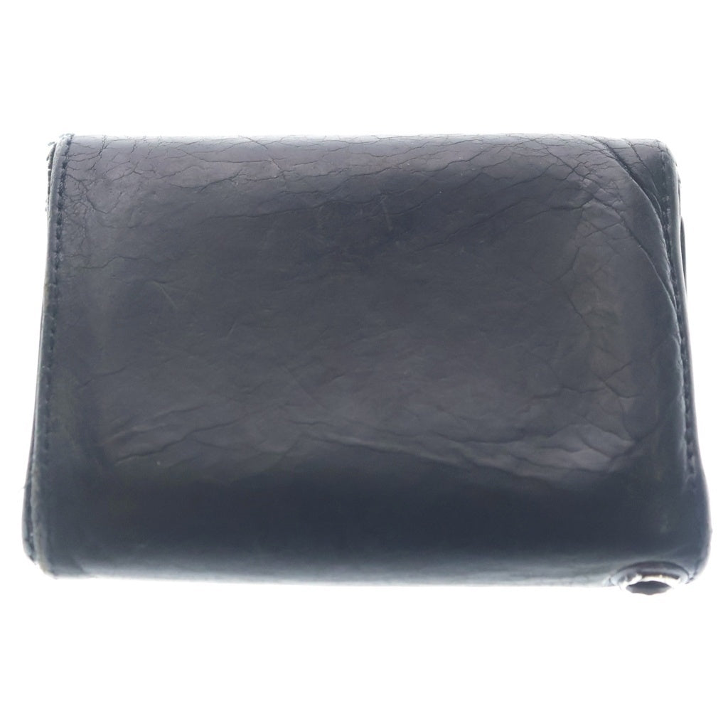 CHROME HEARTS(クロムハーツ) 3FOLD 3フォールド ボハートタン レザーウォレット 財布 ブラック