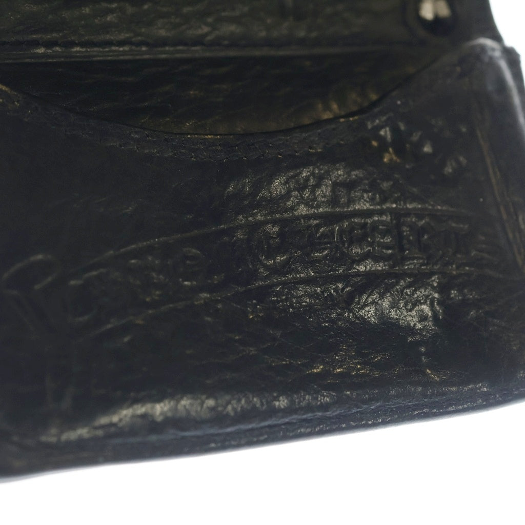 CHROME HEARTS(クロムハーツ) 3FOLD 3フォールド ボハートタン レザーウォレット 財布 ブラック