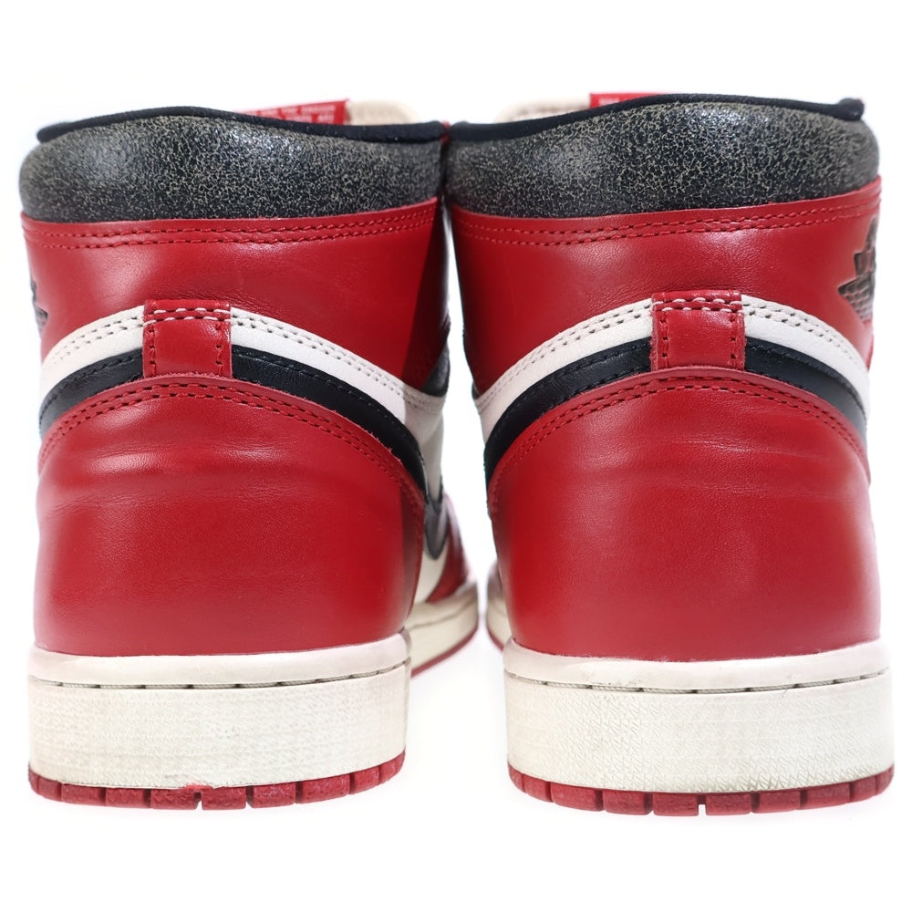 NIKE(ナイキ) AIR JORDAN 1 HIGH OG LOST & FOUND CHICAGO DZ5485-612 エアジョーダン1 ロスト&ファウンド ハイカットスニーカー ブラック/ホワイト/レッド US9.5/27.5cm