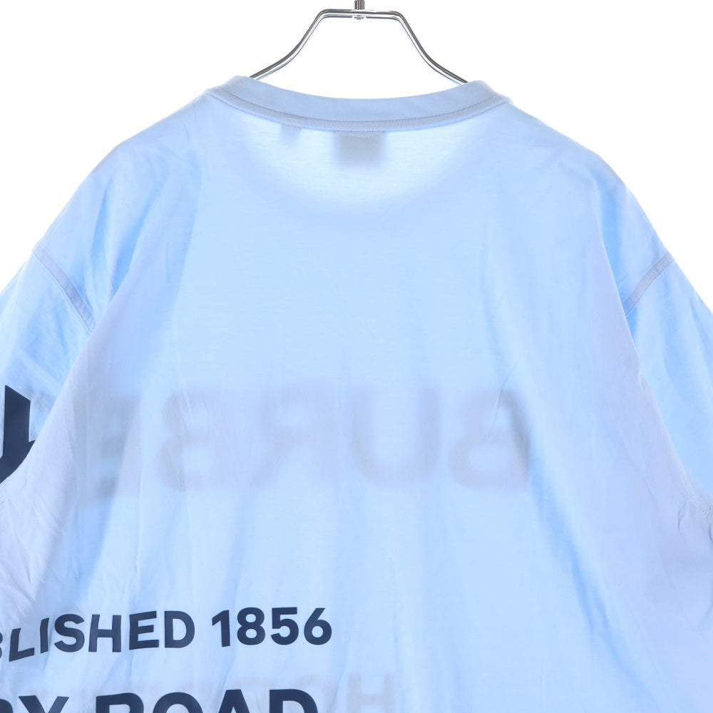 BURBERRY(バーバリー) ホースフェリーロゴ クルーネック半袖Tシャツカットソー ライトブルー 8040765