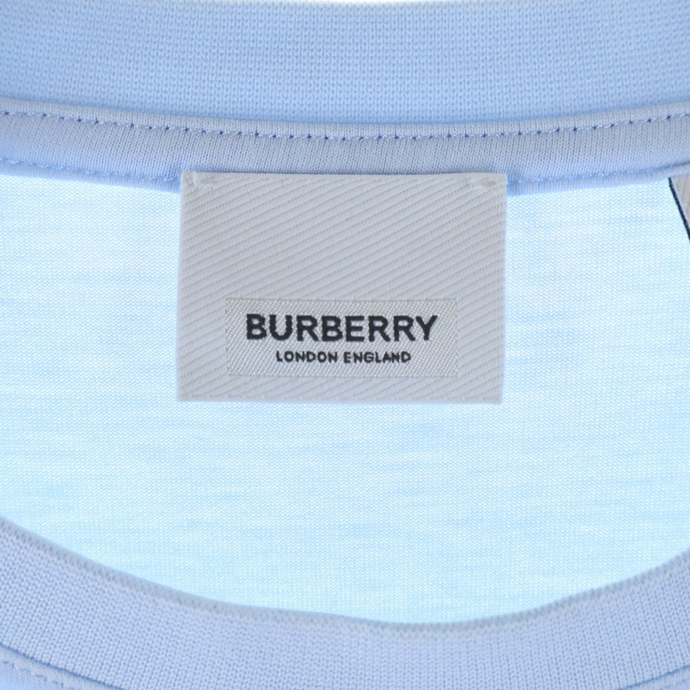 BURBERRY(バーバリー) ホースフェリーロゴ クルーネック半袖Tシャツカットソー ライトブルー 8040765