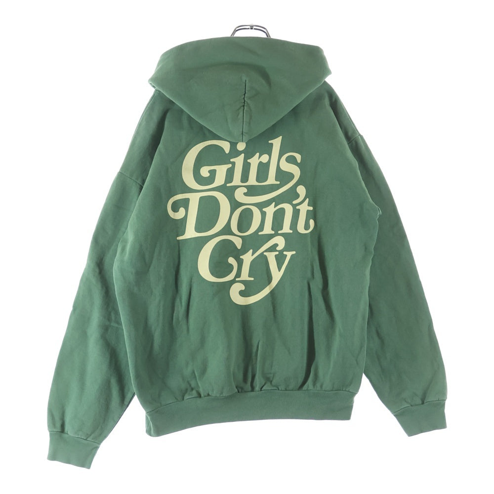Girls Don't Cry(ガールズドントクライ) 両面プリント プルオーバーフーディ パーカー グリーン