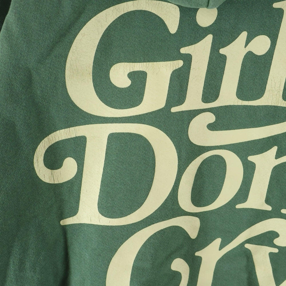 Girls Don't Cry(ガールズドントクライ) 両面プリント プルオーバーフーディ パーカー グリーン