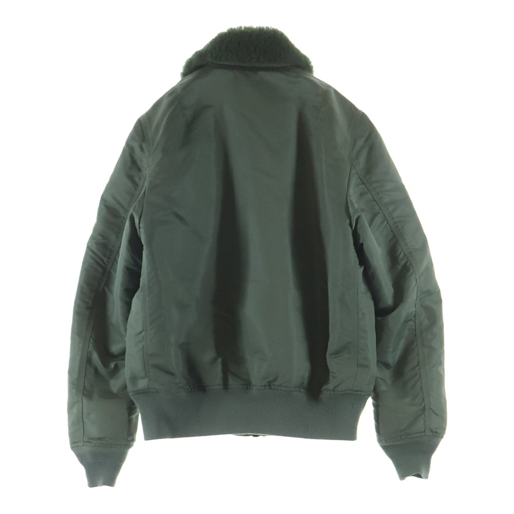 ALPHA INDUSTRIES(アルファ インダストリーズ) B-15 ボアカラー ナイロン フライトジャケット カーキ 20015-049