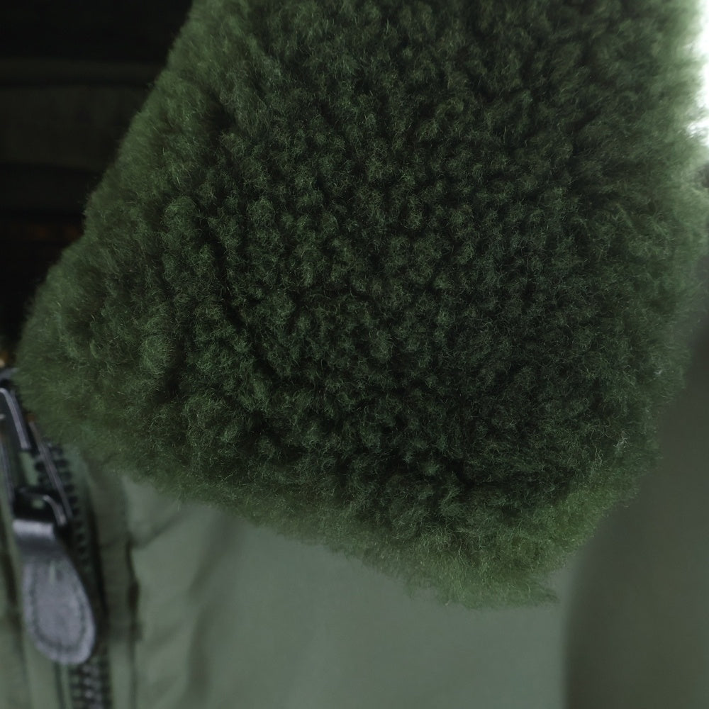 ALPHA INDUSTRIES(アルファ インダストリーズ) B-15 ボアカラー ナイロン フライトジャケット カーキ 20015-049
