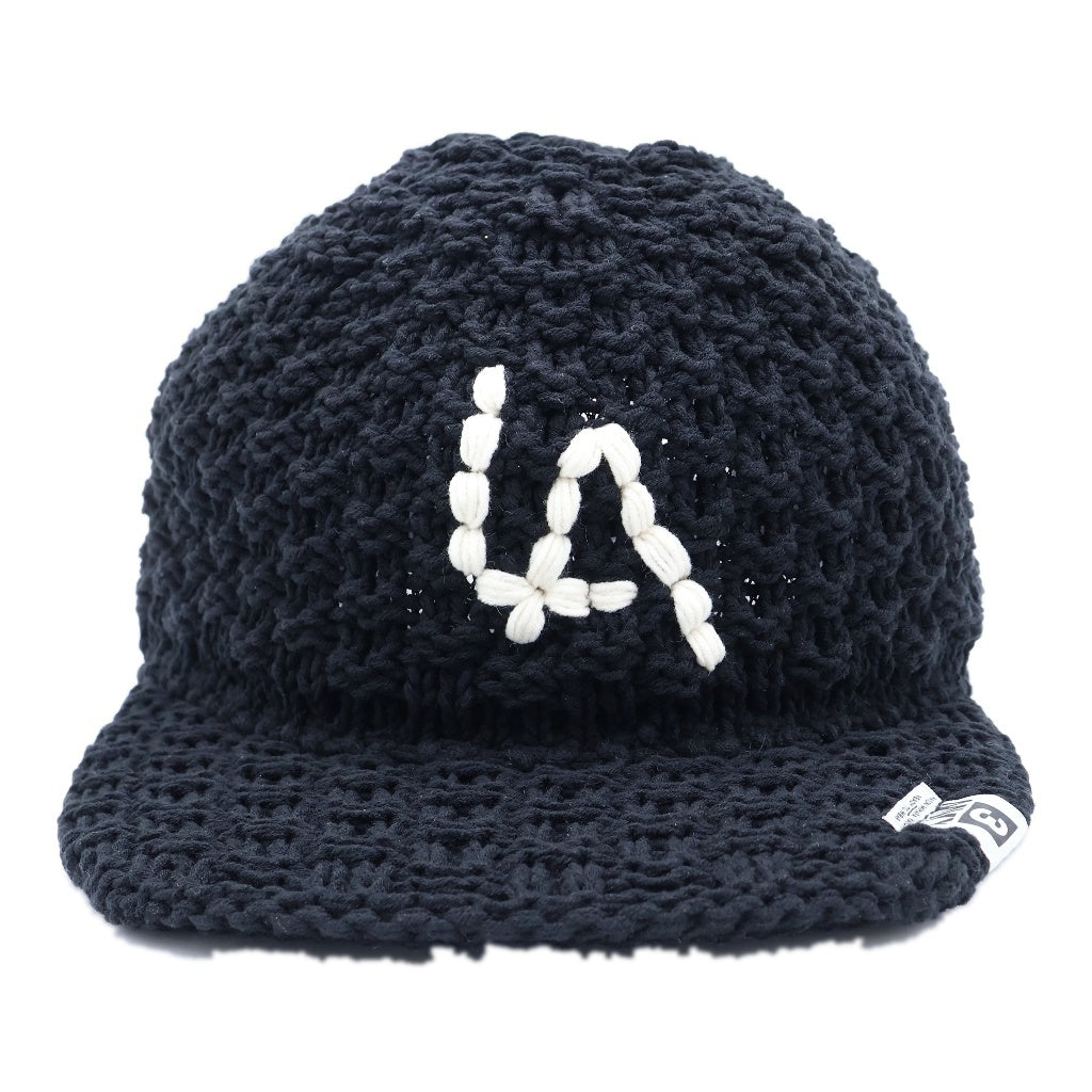 MAISON MIHARAYASUHIRO(メゾンミハラヤスヒロ) ×CA4LA カシラ ローゲージニット ベースボールキャップ ブラック CLB00493