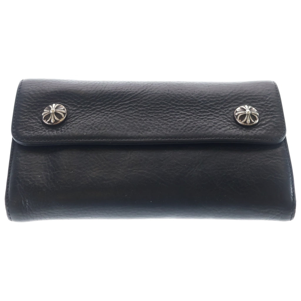 CHROME HEARTS(クロムハーツ) WAVE ウェーブ レザーウォレット 財布 ブラックBCA375