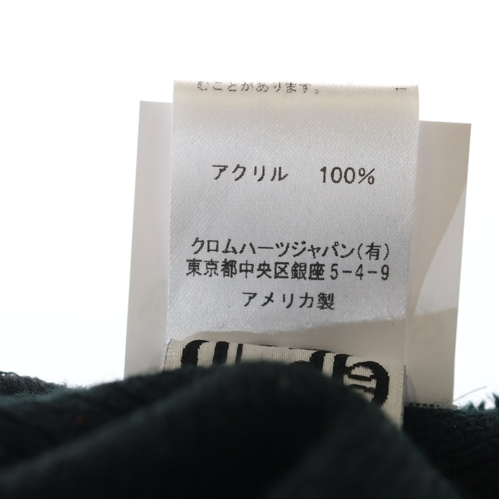 CHROME HEARTS(クロムハーツ) CH Logo Embroidery Beanie CHロゴ刺繍ビーニー ニット帽 ブラック