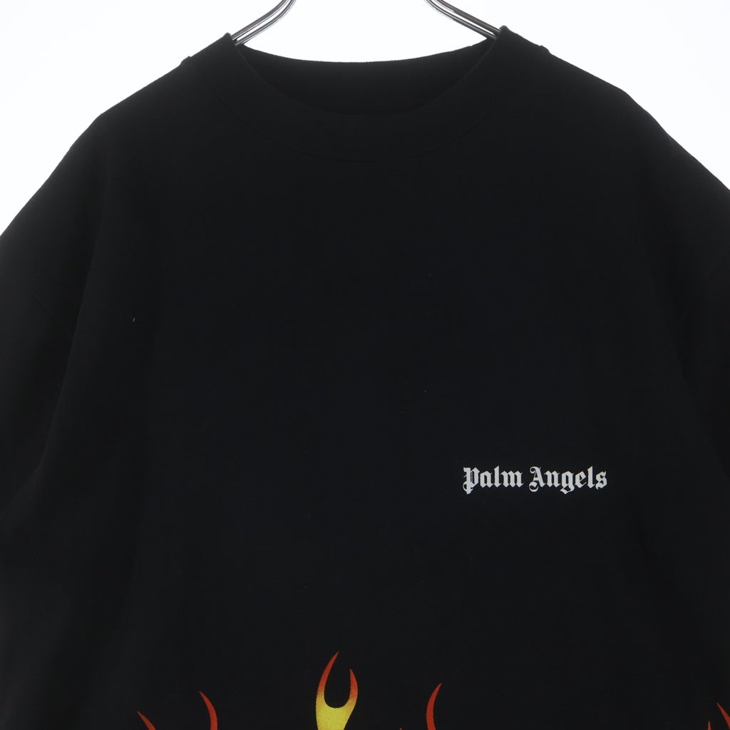 Palm Angels(パームエンジェルス) FIRESTARTER CLASSIC TEE ファイアスターター クラシック 半袖Tシャツ カットソー ブラック PMAA001R20413017
