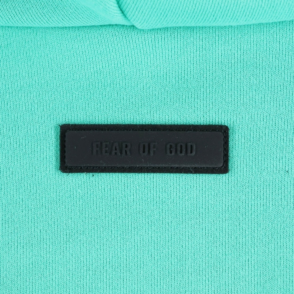 FEAR OF GOD ESSENTIALS(フィアオブゴッド エッセンシャルズ) Pullover Hoodie ラバーロゴ プルオーバー スウェットパーカー フーディ グリーン