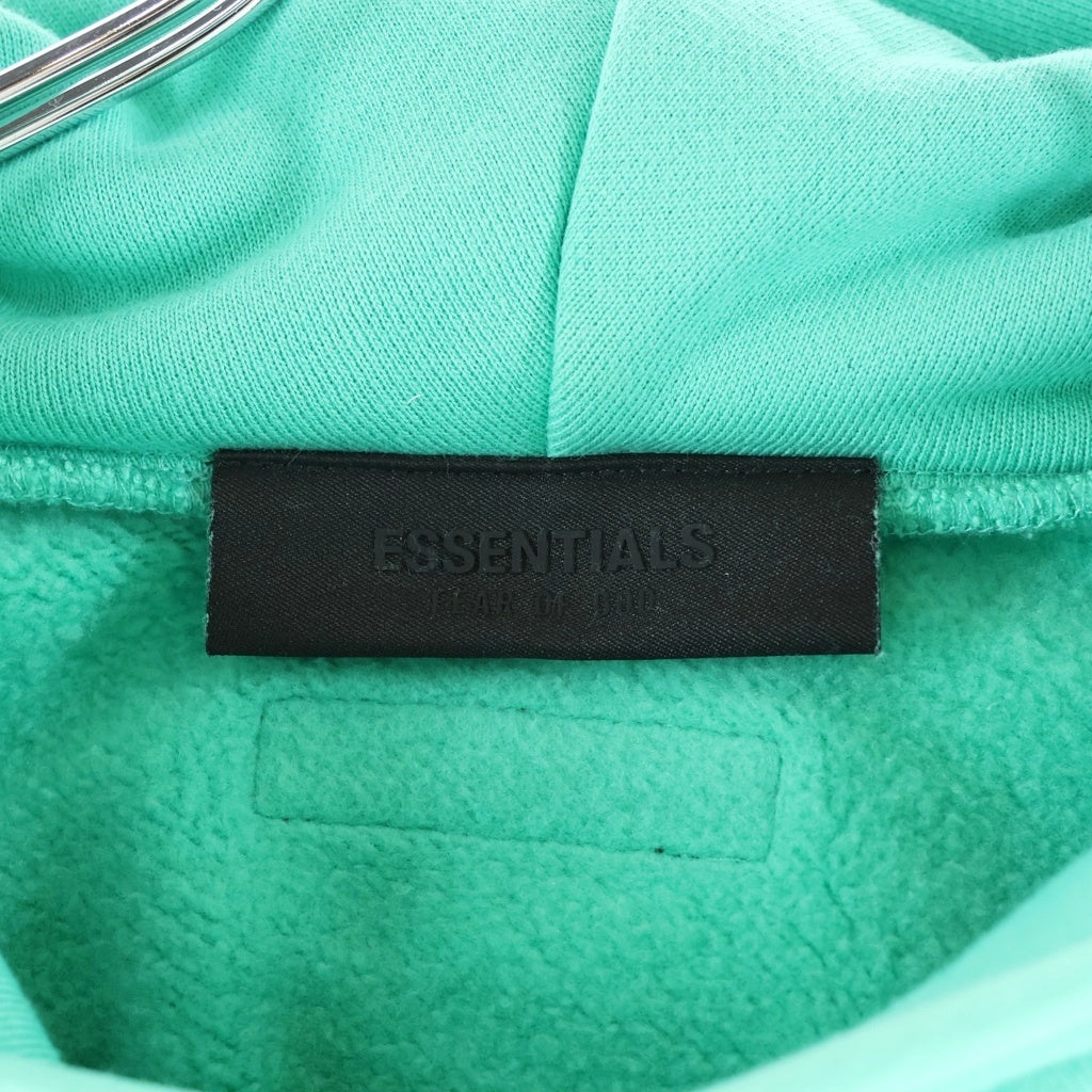 FEAR OF GOD ESSENTIALS(フィアオブゴッド エッセンシャルズ) Pullover Hoodie ラバーロゴ プルオーバー スウェットパーカー フーディ グリーン