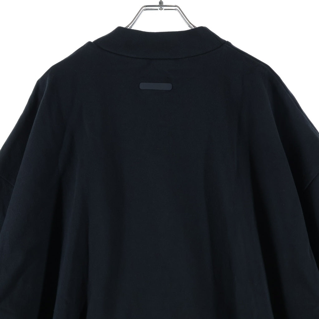 FEAR OF GOD ESSENTIALS(フィアオブゴッド エッセンシャルズ) ×adidas Athletics Heavy Jersey Mock Tee アディダス アスレチックヘビージャージ モック半袖Tシャツ ブラック IS6839