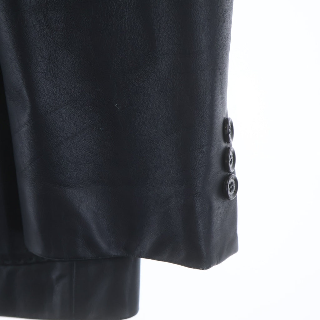 NO BRAND(ノーブランド) CHESTER BARRIE(チェスター バリー) ラムレザー 裏地ドット 2B テーラードジャケット ブラック 792880-1
