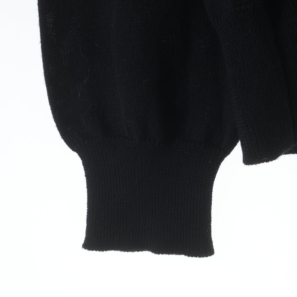 DSQUARED2(ディースクエアード) 21AW フロントロゴ クルーネック ウールニット セーター ブラック S71HA1121 S17435