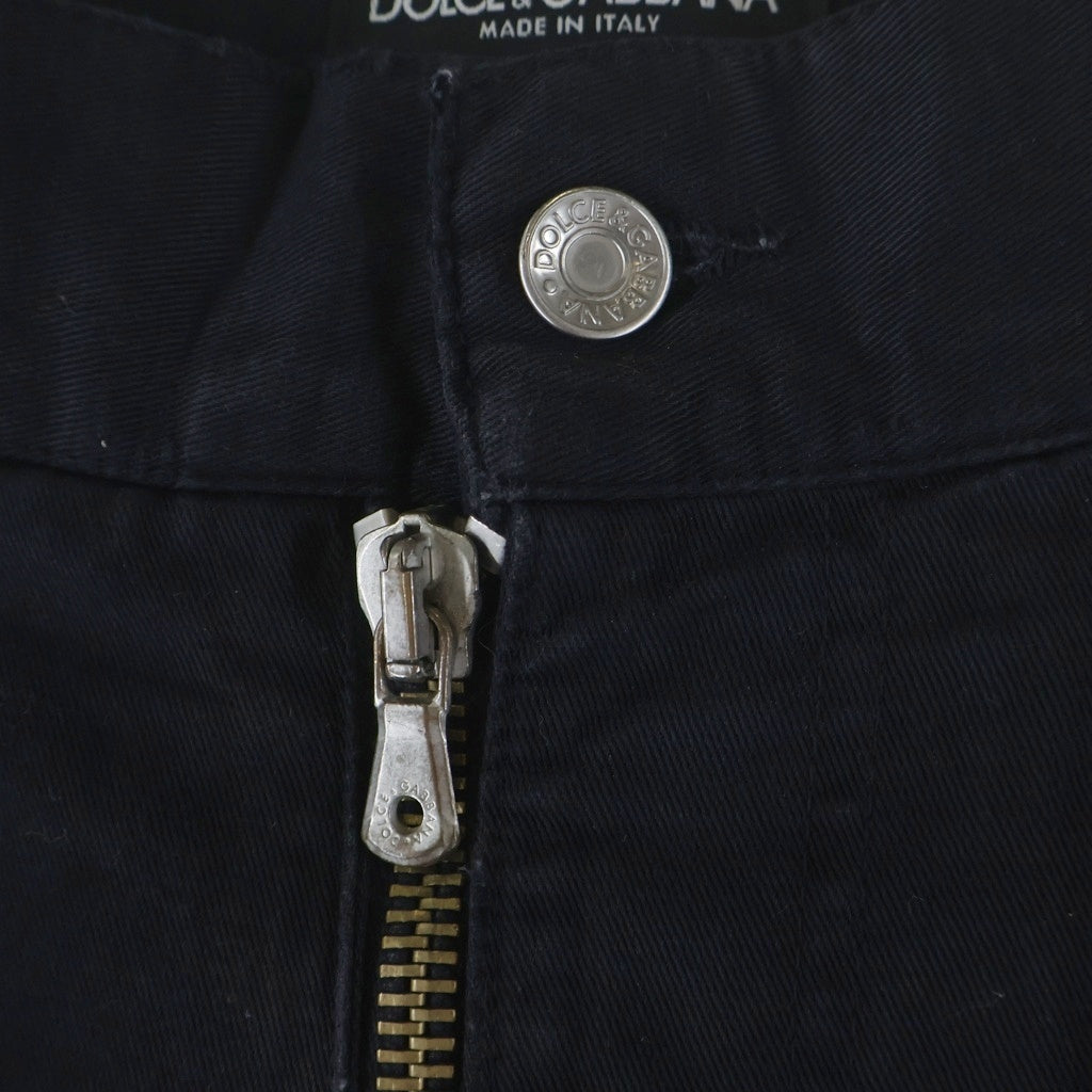 DOLCE & GABBANA(ドルチェアンドガッバーナ) 14CLASSIC クラッシュ加工 ジップフライ ダメージデニムパンツ ブラック G3H4TD/G8209