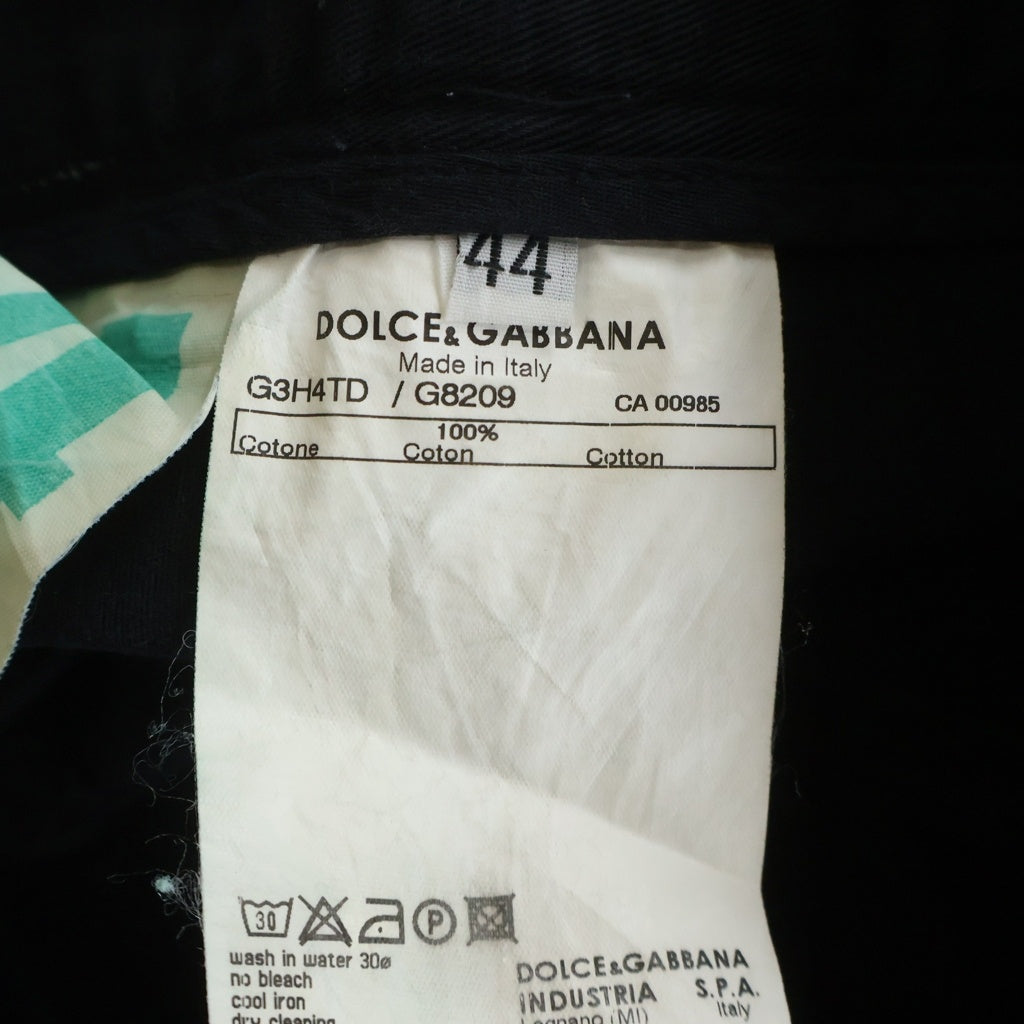 DOLCE & GABBANA(ドルチェアンドガッバーナ) 14CLASSIC クラッシュ加工 ジップフライ ダメージデニムパンツ ブラック G3H4TD/G8209