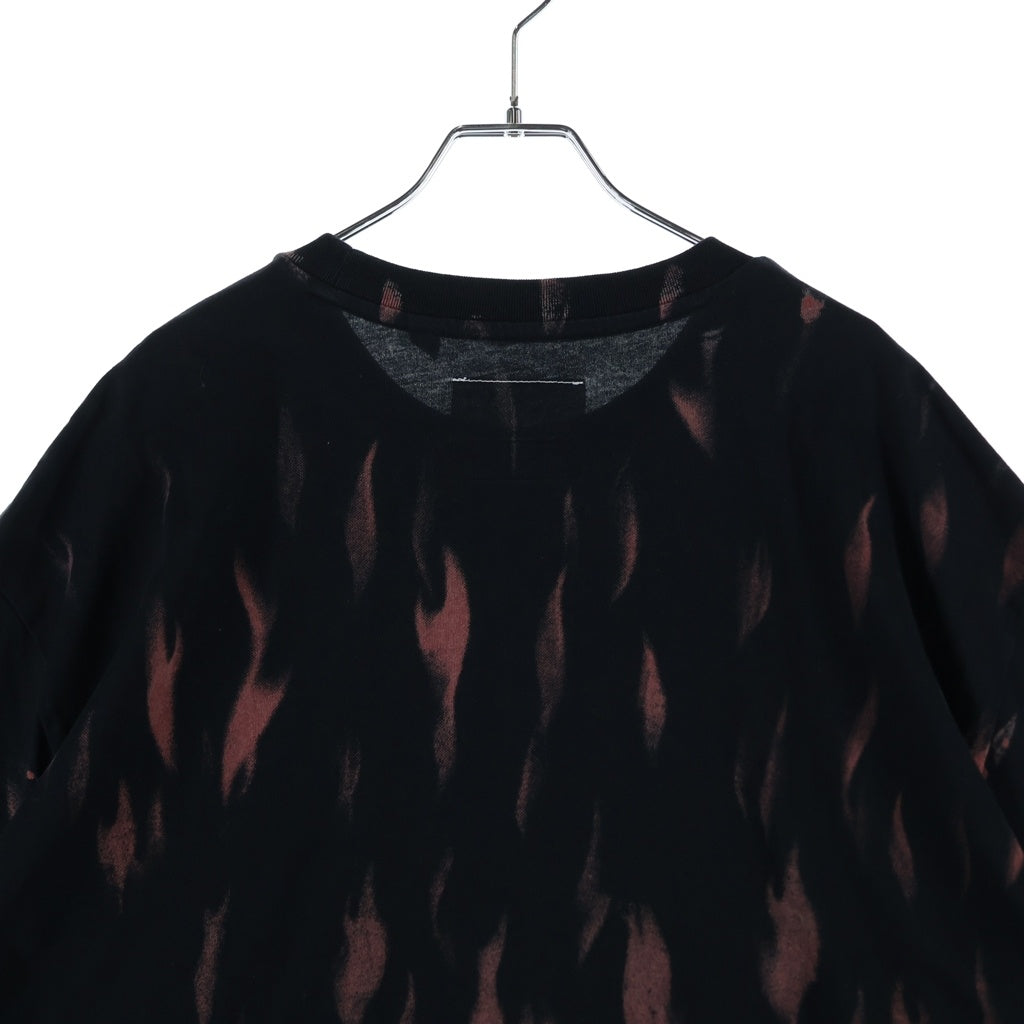 SUPREME(シュプリーム) 24SS ×Liquid Blue Oversized Tee リキッドブルー ファイヤー フレーム スカル ロゴ 半袖Tシャツ カットソー ブラック