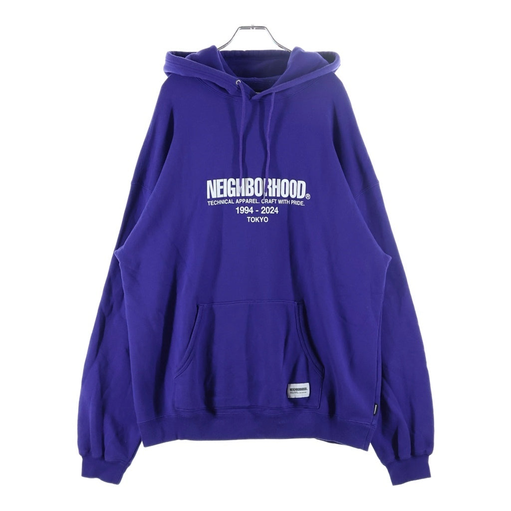 NEIGHBORHOOD ネイバーフッド 24SS CLASSIC SWEAT PARKA LS フロントロゴプリント クラシック プルオーバー スウェット パーカー パープル NEIGHBORHOOD(ネイバーフッド) 24SS CLASSIC SWEAT PARKA LS フロント