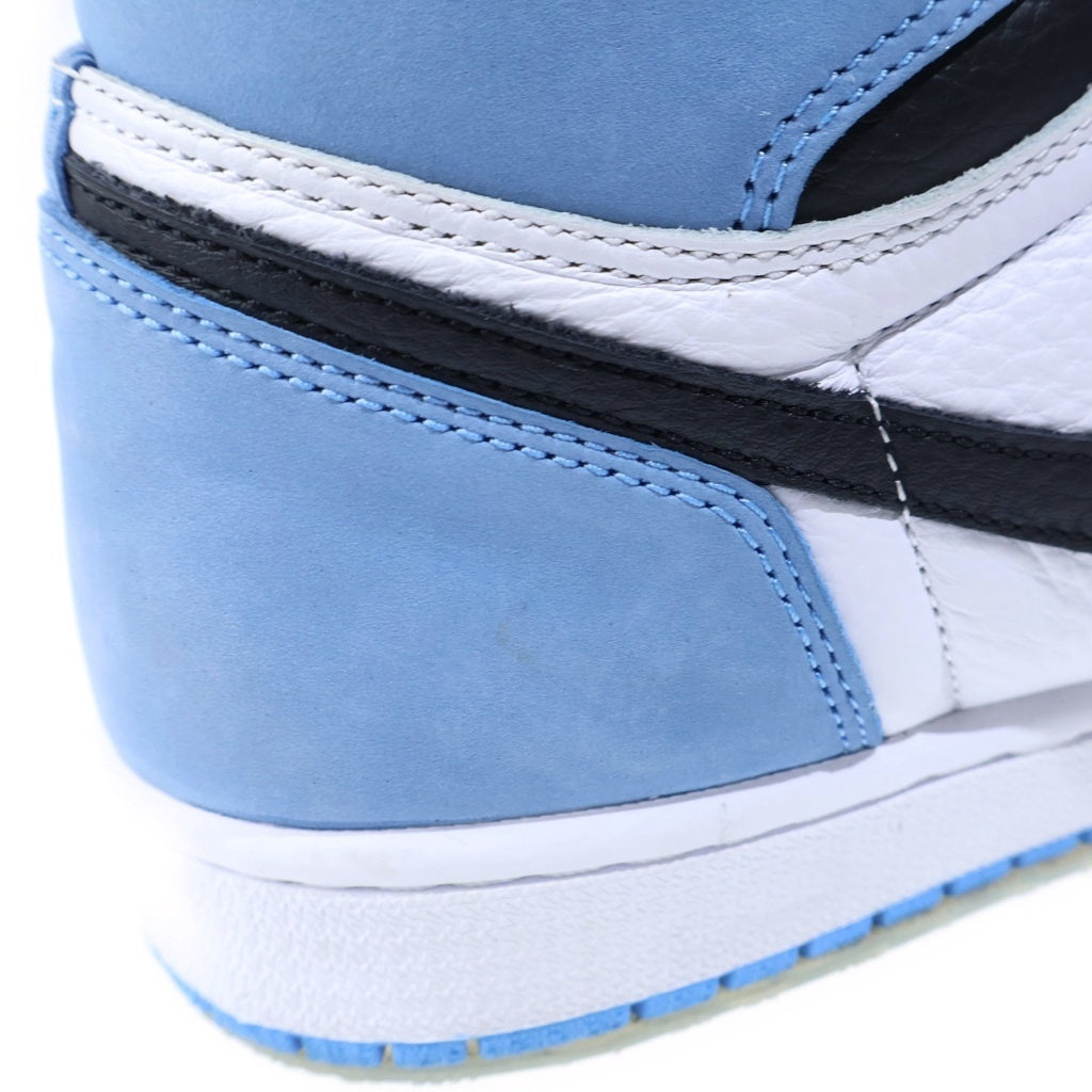 NIKE(ナイキ) AIR JORDAN 1 RETRO HIGH OG UNIVERCITY BLUE エアジョーダン1 ハイ ユニバーシティーブルー ハイカットスニーカー ブルー/ホワイト US9/27cm 555088-134